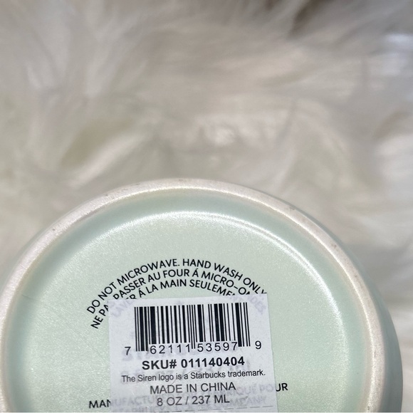 Starbucks Pearlescent Ceramic Short Tumbler Mint Green Ribbed Cup 8oz New 2023 - Picture 12 of 16